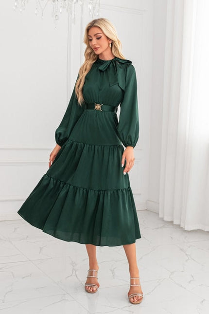 Robe Chic Midi Émeraude - gallery 5