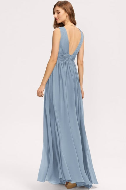 Robe Chic Longue Verte Fluide - gallery 2