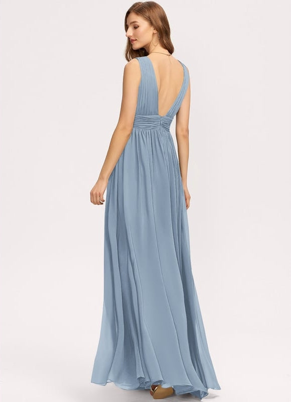 Robe Chic Longue Verte Fluide - gallery 2