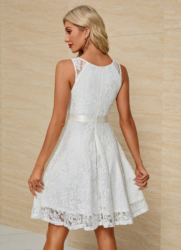 Robe Chic Mi-Longue Ajourée - gallery 2