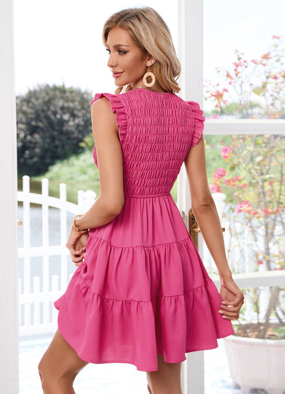 Robe Chic Vaporeuse Rouge - gallery 6