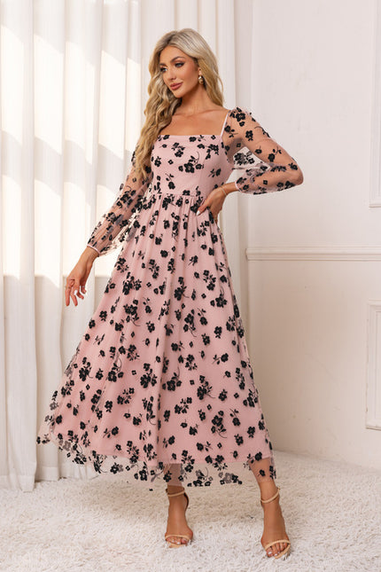 Robe Chic Florale Nude - gallery 3