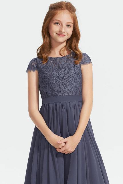Robe Chic Junior Dentelle Asymétrique - gallery 1