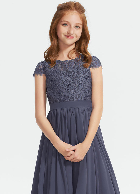 Robe Chic Junior Dentelle Asymétrique - gallery 1