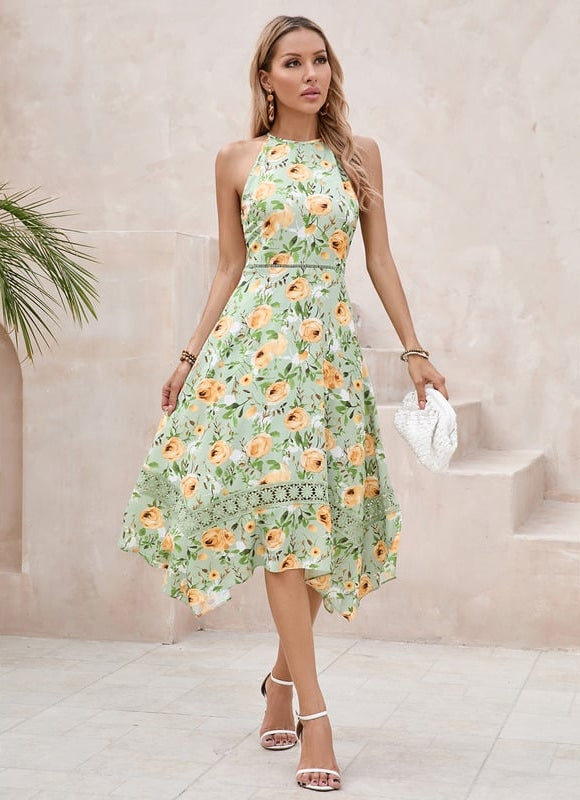 Robe Chic Trapèze Verte - gallery 4