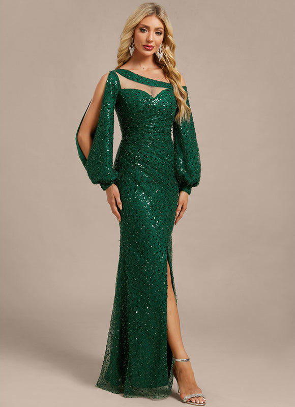 Robe Chic Pailletée Verte