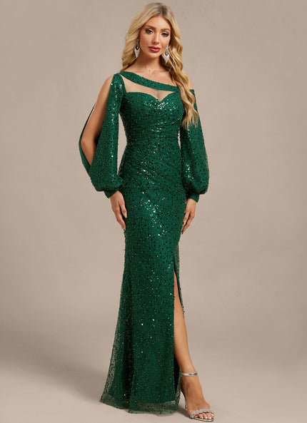 Robe Chic Pailletée Verte