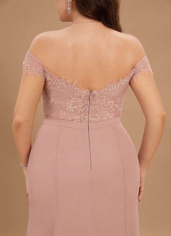 Robe De Soirée Chic Rose Poudrée - gallery 9