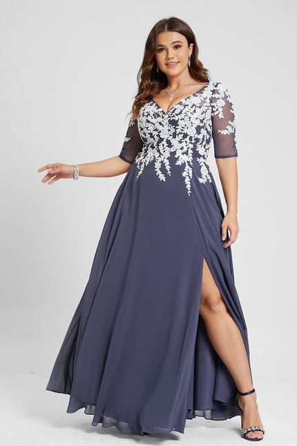 Robe Chic Longue Marine Élégante - gallery 8