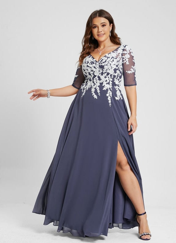 Robe Chic Longue Marine Élégante - gallery 8