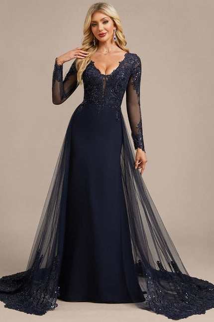 Robe Chic Élégante Marine - gallery 3