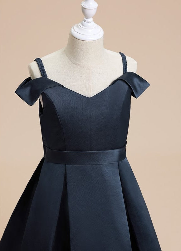 Robe Chic Nuit Sombre Satinée - gallery 1
