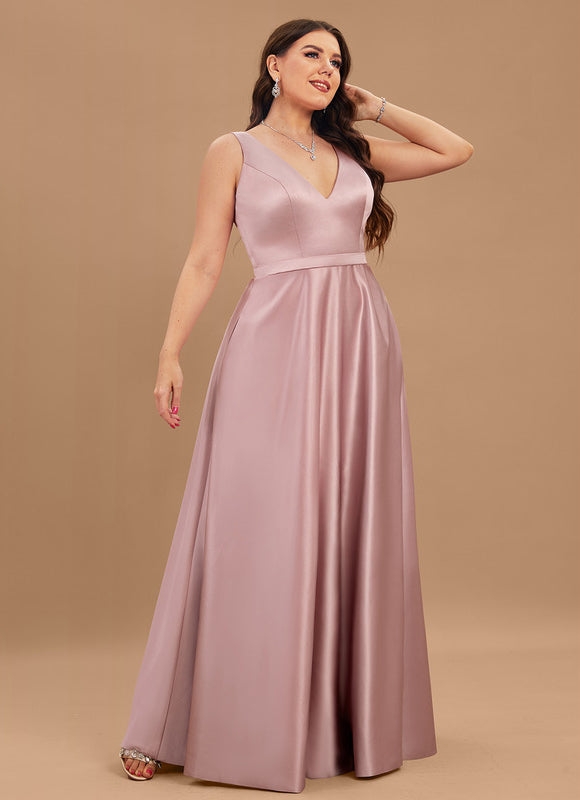 Robe Chic Satinée Rose Pâle - gallery 8