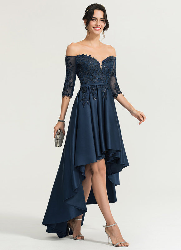 Robe Chic Satin Asymétrique Chic - gallery 2