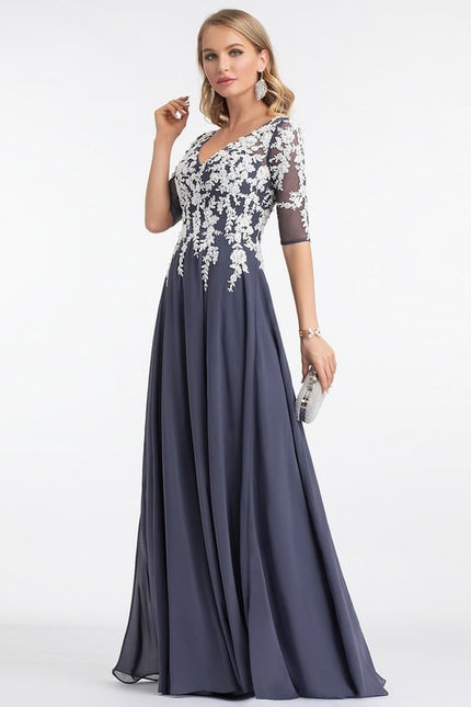 Robe Chic Longue Marine Élégante - gallery 2
