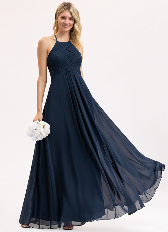 Robe Bleu Marine Chic Longue