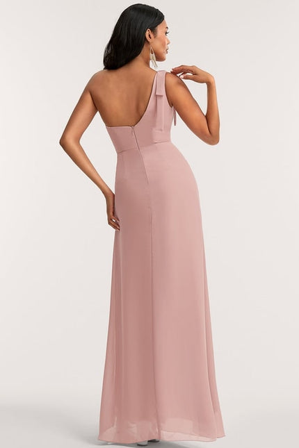 Robe Chic Asymétrique Rose - gallery 4