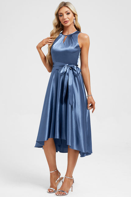 Robe Chic Éclat Satiné Azure - gallery 3