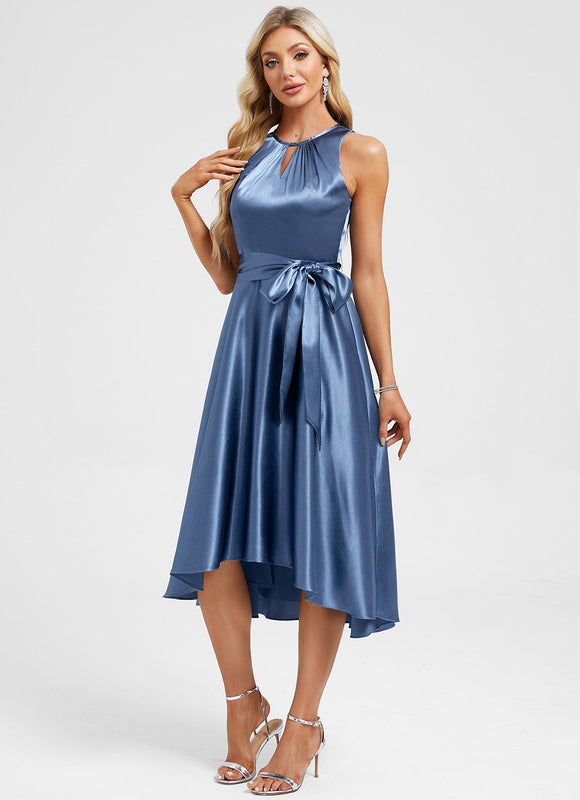 Robe Chic Éclat Satiné Azure - gallery 3