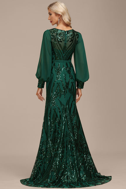 Robe Chic Illusion Émeraude - gallery 2