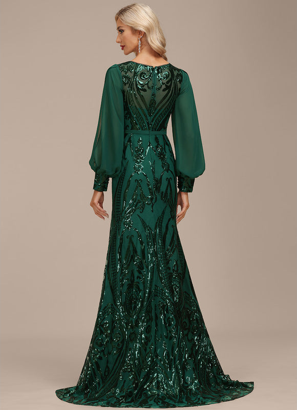 Robe Chic Illusion Émeraude - gallery 2