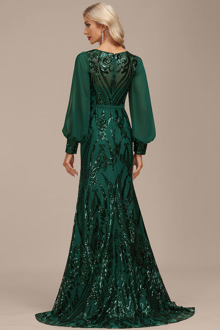 Robe Chic Illusion Émeraude - gallery 2