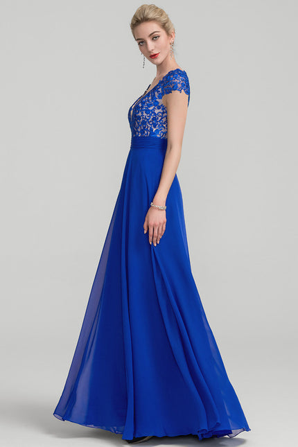 Robe Chic Longue Marine Élégante - gallery 4