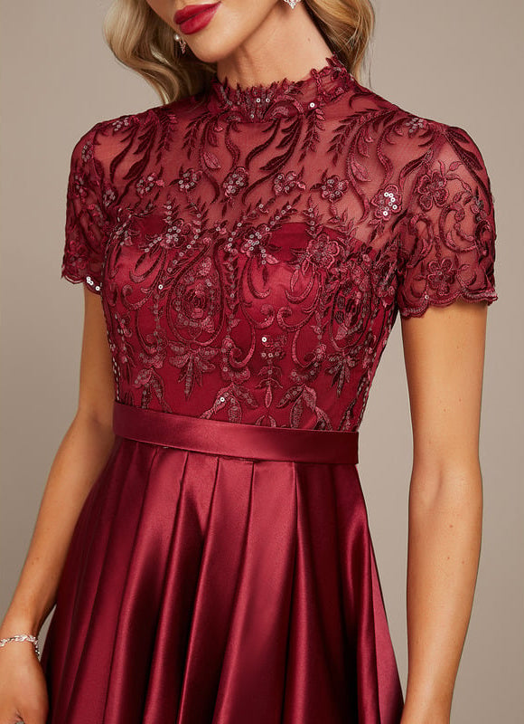 Robe Chic Satin Bordeaux Chic - gallery 5