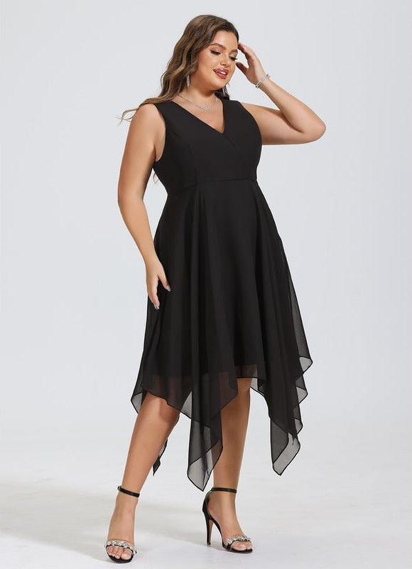 Robe Chic Asymétrique Vaporeuse - gallery 6