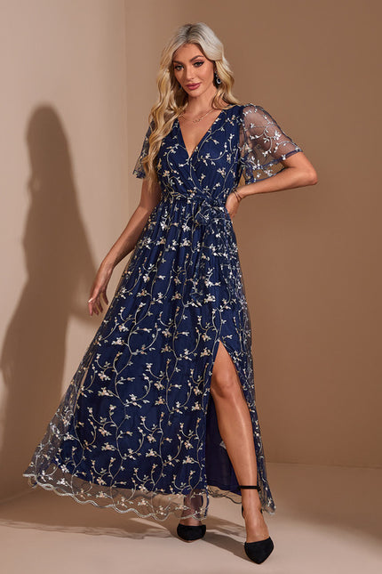 Robe Chic Maxi Marine Fleurie - gallery 4