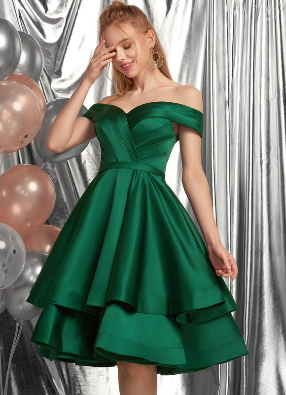Robe Chic Satinée Trapèze - gallery 2
