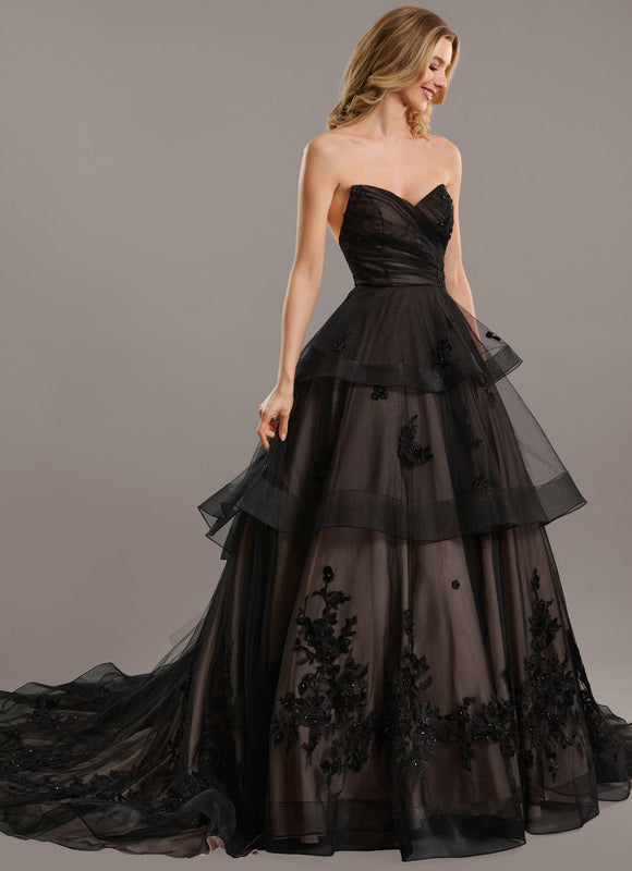 Robe Chic Couture Tulle Noir - gallery 2
