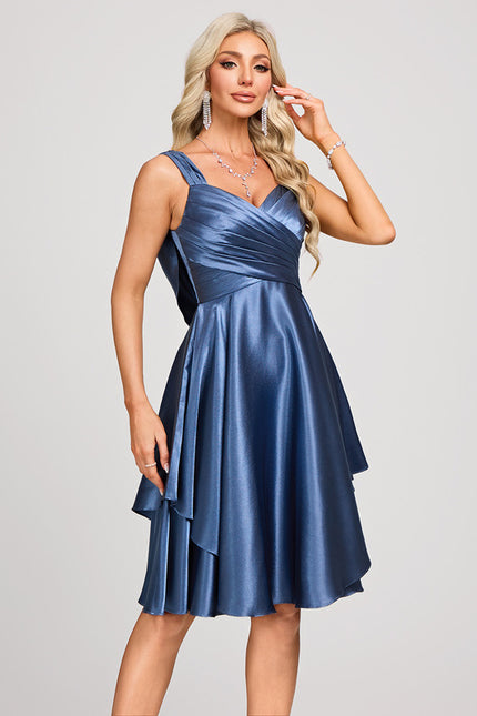 Robe Chic Cocktail Satinée - gallery 3