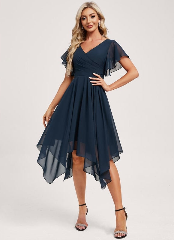 Robe Chic Fluide Bleu Nuit
