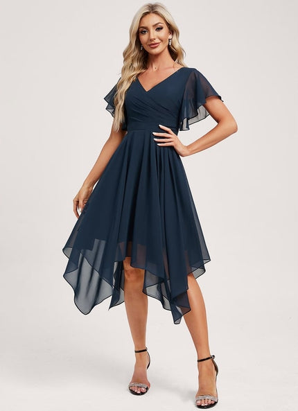 Robe Chic Fluide Bleu Nuit