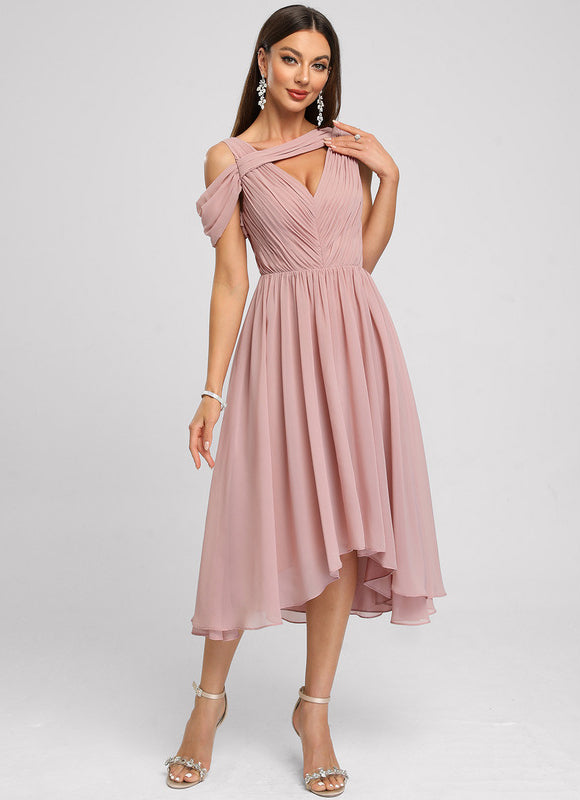 Robe Chic Plissée Émeraude - gallery 2