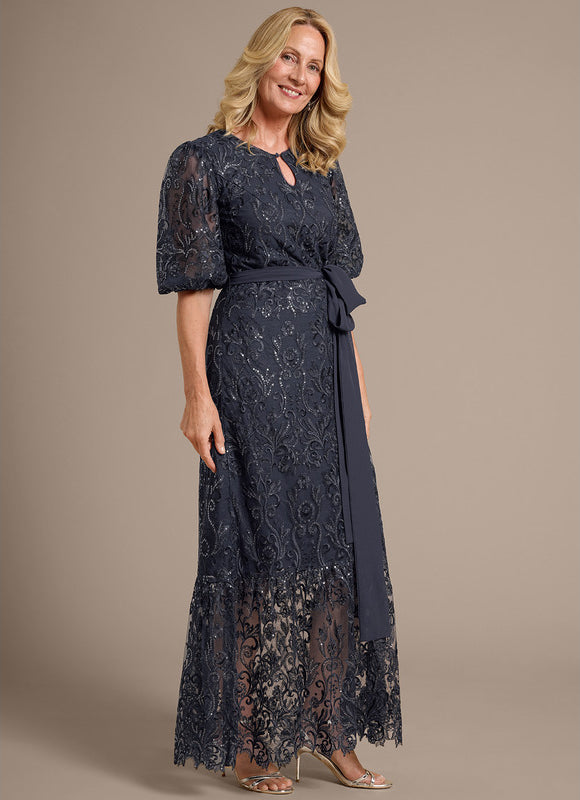 Robe Chic Dentelle Marine - gallery 2