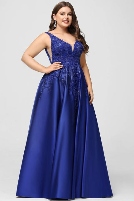 Robe Chic Éclat Satin Bleu - gallery 8