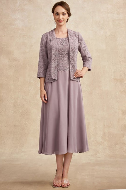 Robe Chic Flottante Mauve - gallery 3