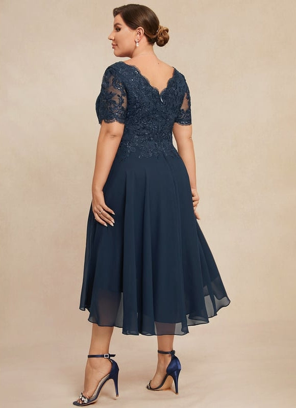 Robe Chic Émeraude Dentelle - gallery 9