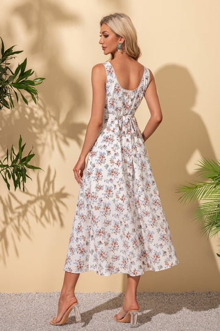 Robe Chic Midi Rose Fleuri - gallery 2