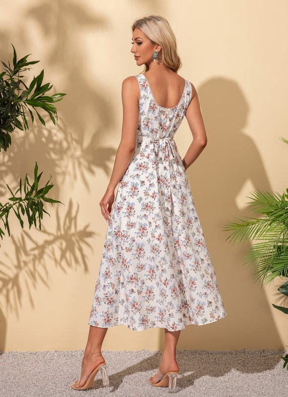Robe Chic Midi Rose Fleuri - gallery 2