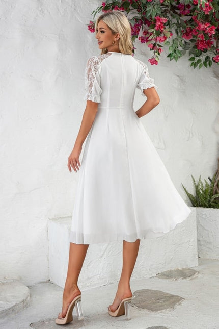 Robe Chic Éthérée Blanche - gallery 3