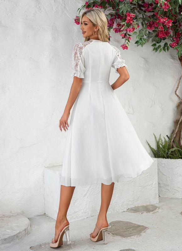 Robe Chic Éthérée Blanche - gallery 3
