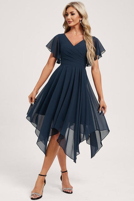 Robe Chic Fluide Bleu Nuit - gallery 1
