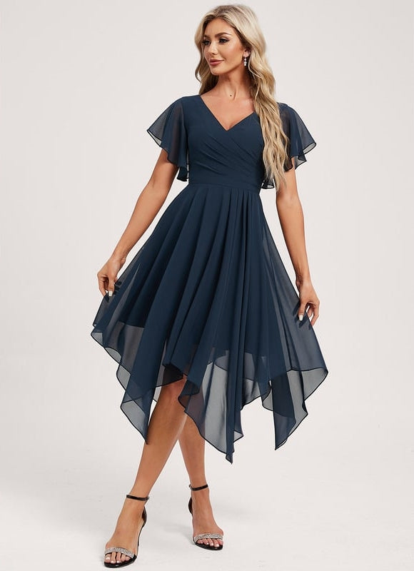 Robe Chic Fluide Bleu Nuit - gallery 1