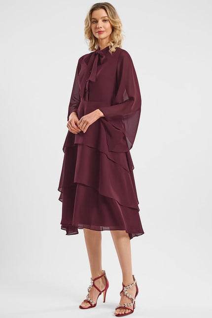 Robe Chic Cascade Bordeaux - gallery 2