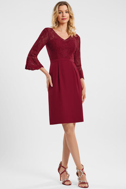 Robe Chic Bourgogne Élégante - gallery 1