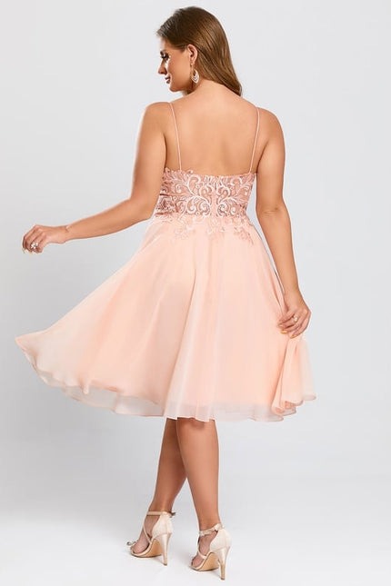 Robe Chic Ailée Pêche - gallery 7