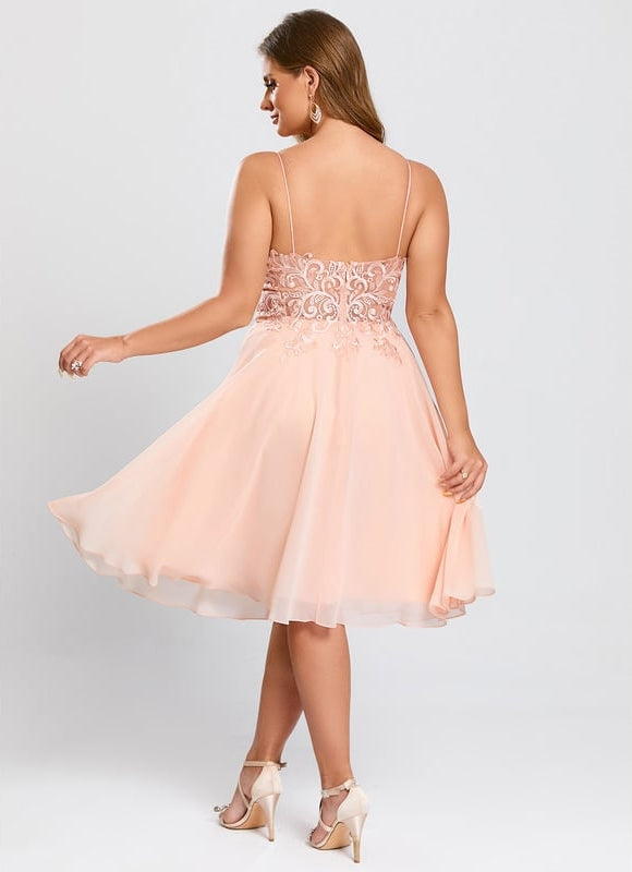 Robe Chic Ailée Pêche - gallery 7